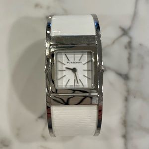Burberry white bangle watch